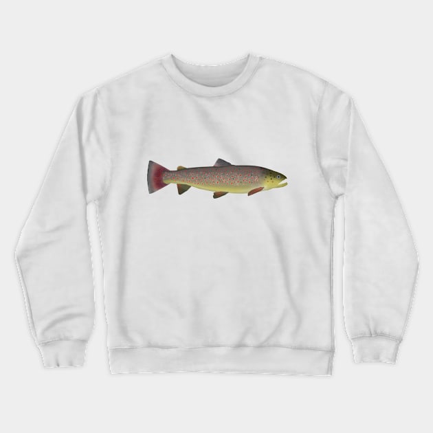 Flathead Trout Crewneck Sweatshirt by FishFolkArt